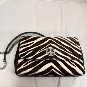 Tory Burch Willa Haircalf Zebra Crossbody